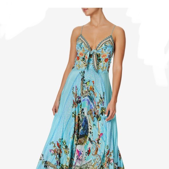 LONG DRESS WITH TIE FRONT GIRL FROM ST TROPEZ